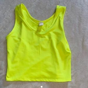 Neon yellow cropped tank